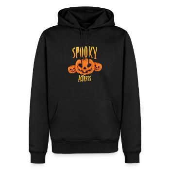 Gruselige Schauspielerin - Männer Premium Bio Hoodie - Schwarz - Vorne - Nico (187cm)