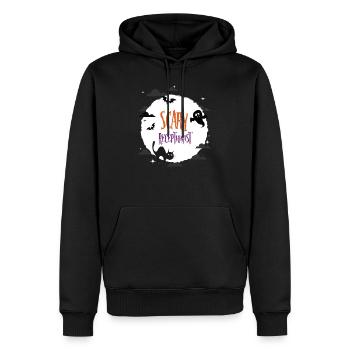 Réceptionniste effrayante - Sweat à capuche Premium bio Homme - noir - Devant - Nico (187cm)