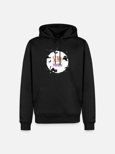 Pêcheur effrayant - Sweat à capuche Premium bio Homme - noir