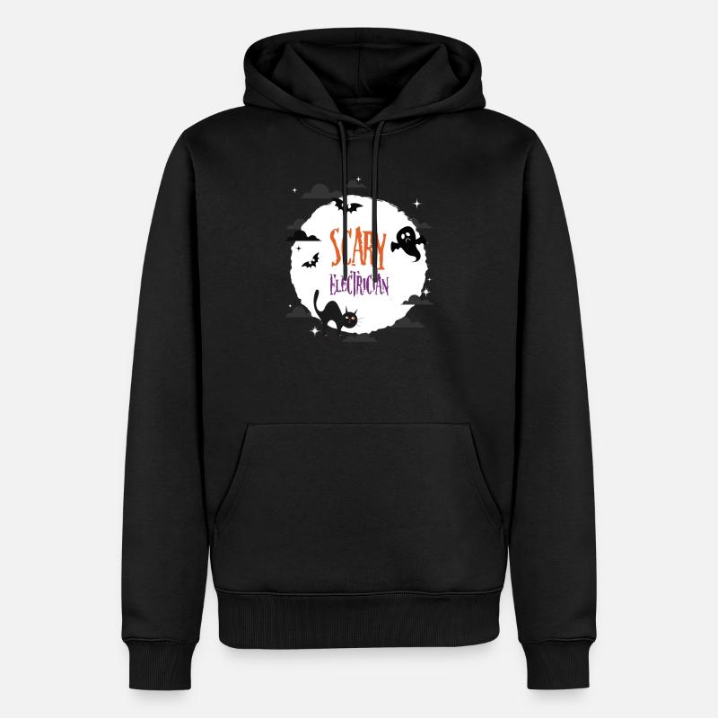 Électricien effrayant - Sweat à capuche Premium bio Homme - noir