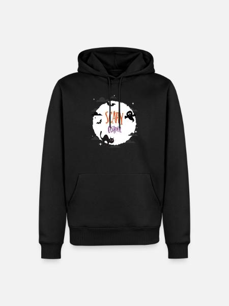 Caissier effrayant - Sweat à capuche Premium bio Homme - noir