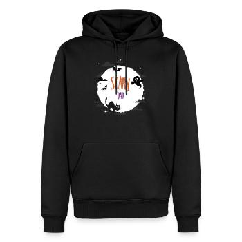 Gruseliger Papa - Männer Premium Bio Hoodie - Schwarz - Vorne - Nico (187cm)