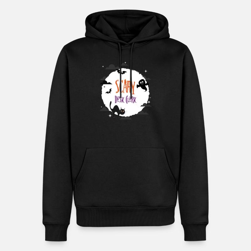 Commis de bureau effrayant - Sweat à capuche Premium bio Homme - noir