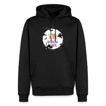 Scary Construction worker - Men’s Premium Organic Hoodie - black - Front - Nico (187cm)