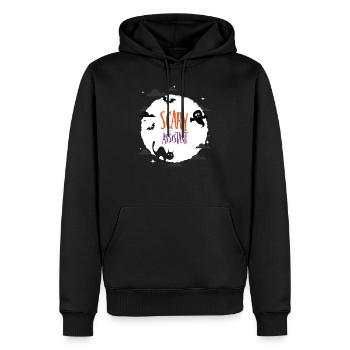 Gruselige Assistentin - Männer Premium Bio Hoodie - Schwarz - Vorne - Nico (187cm)