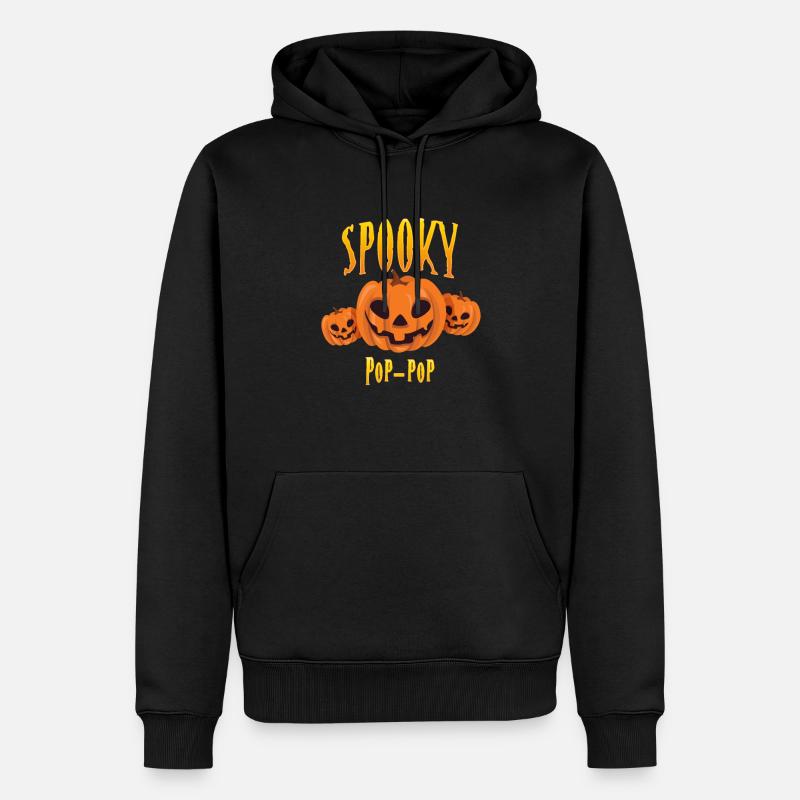 Gruseliger Pop Pop Pop - Männer Premium Bio Hoodie - Schwarz