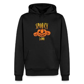 Lama effrayant - Sweat à capuche Premium bio Homme - noir - Devant - Nico (187cm)