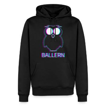 Ballern Techno Raver Electro Rave Musik Club - Männer Premium Bio Hoodie - Schwarz - Vorne - Nico (187cm)