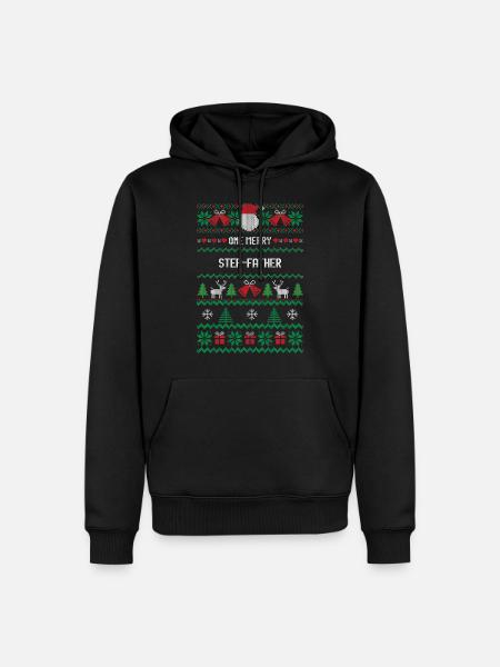 One Merry Step father - Men’s Premium Organic Hoodie - black