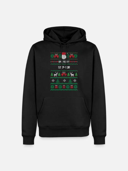 One Merry Step son - Men’s Premium Organic Hoodie - black