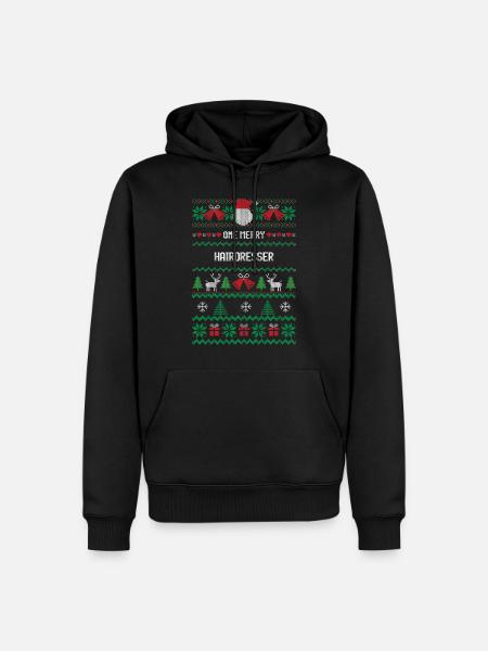 Ein fröhlicher Friseur - Männer Premium Bio Hoodie - Schwarz