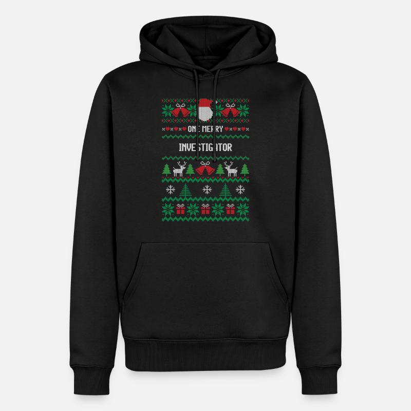 Un joyeux enquêteur - Sweat à capuche Premium bio Homme - noir