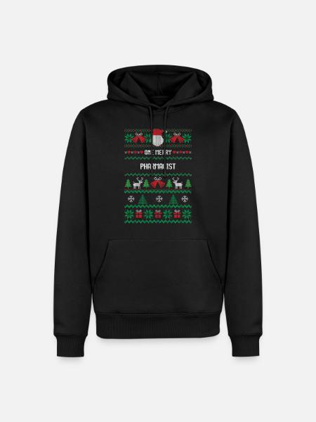 One Merry Pharmacist - Men’s Premium Organic Hoodie - black
