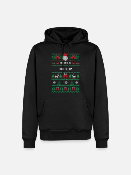 One Merry Politician - Men’s Premium Organic Hoodie - black