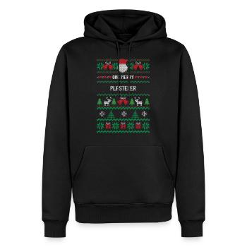 Ein fröhlicher Stuckateur - Männer Premium Bio Hoodie - Schwarz - Vorne - Nico (187cm)