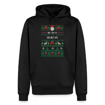 Eine fröhliche Sekretärin - Männer Premium Bio Hoodie - Schwarz - Vorne - Nico (187cm)