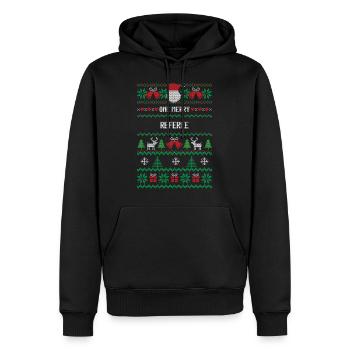 Un joyeux arbitre - Sweat à capuche Premium bio Homme - noir - Devant - Nico (187cm)