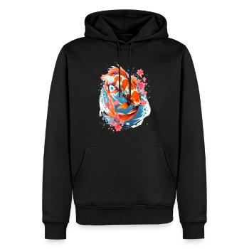 Japanisches Koi Fisch Poisson Koi japonais - Sweat à capuche Premium bio Homme - noir - Devant - Nico (187cm)