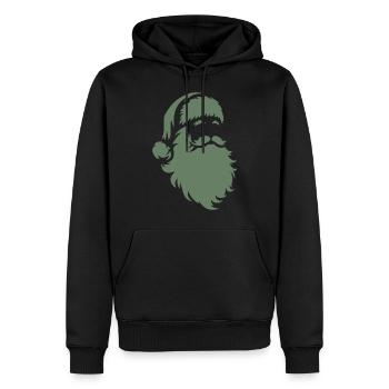 Santa Claus Silhouette: Weihnachtliche Magie - Männer Premium Bio Hoodie - Schwarz - Vorne - Nico (187cm)