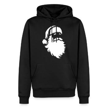 Silhouette du Père Noël : la magie de Noël - Sweat à capuche Premium bio Homme - noir - Devant - Nico (187cm)