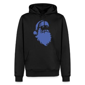 Santa Claus Silhouette: Weihnachtliche Magie - Männer Premium Bio Hoodie - Schwarz - Vorne - Nico (187cm)