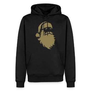 Santa Claus Silhouette: Weihnachtliche Magie - Männer Premium Bio Hoodie - Schwarz - Vorne - Nico (187cm)