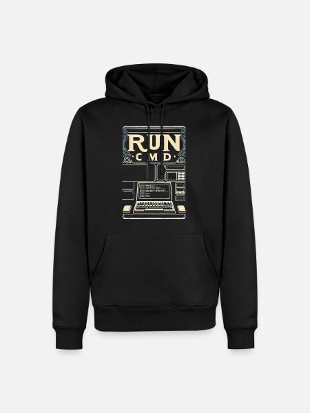 Exécutez Cmd 36 - Sweat à capuche Premium bio Homme - noir