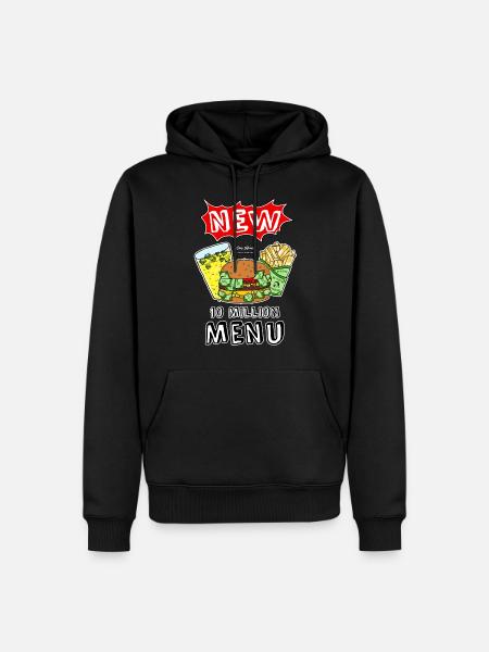 1 Million Menü - Männer Premium Bio Hoodie - Schwarz