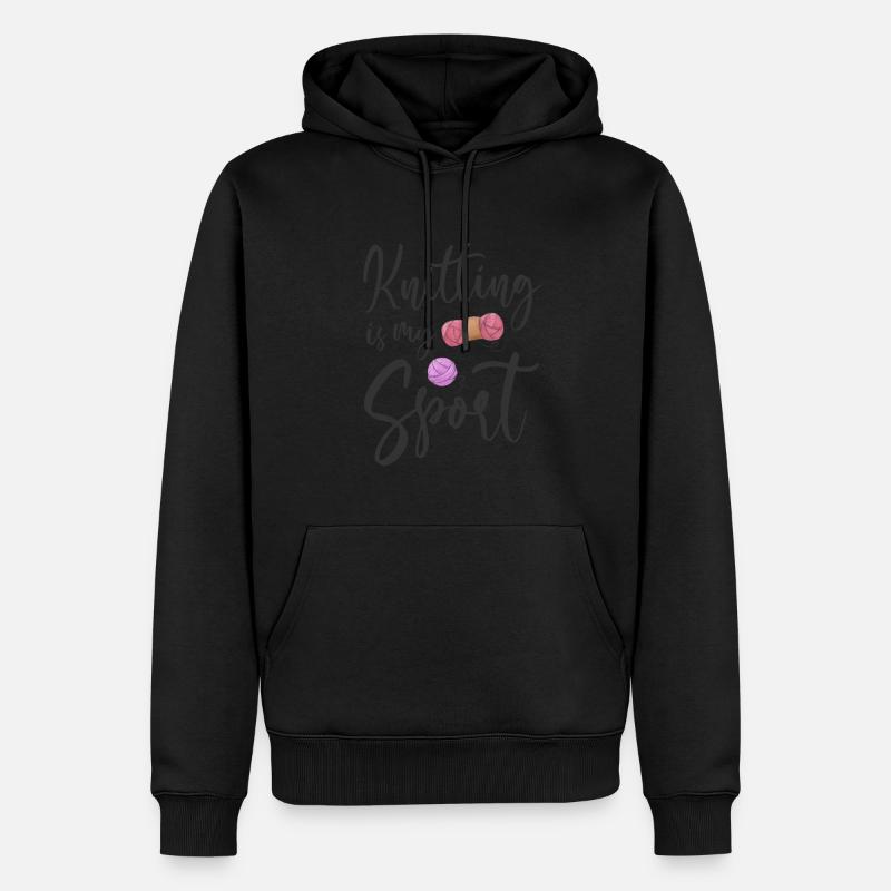 Tricoteuse - Sweat à capuche Premium bio Homme - noir