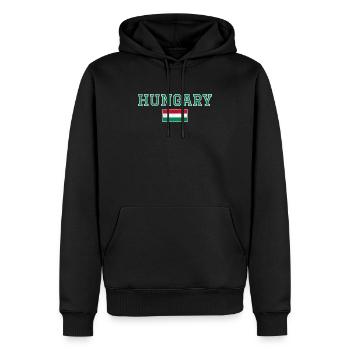 Ungarn - Männer Premium Bio Hoodie - Schwarz - Vorne - Nico (187cm)