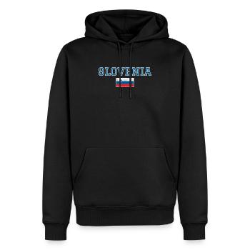 Slowenien - Männer Premium Bio Hoodie - Schwarz - Vorne - Nico (187cm)