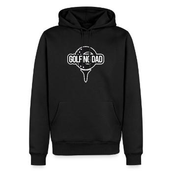 Golfing Dad - Papa Lustig - Men’s Premium Organic Hoodie - black - Front - Nico (187cm)