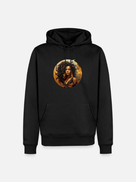Portrait Femme Afrique Pouvoir Cadeau Afrique Fans - Herre Premium økologisk hoodie - sort
