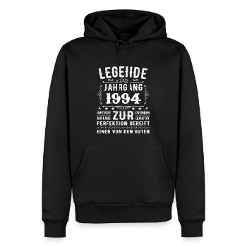 Legend - Millésime 1994 - Affiné à la perfection - Sweat à capuche Premium bio Homme - noir - Devant - Nico (187cm)
