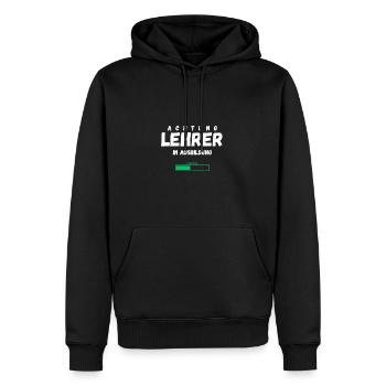 Enseignant en formation Chargement Drôle Dicton Profession - Sweat à capuche Premium bio Homme - noir - Devant - Nico (187cm)