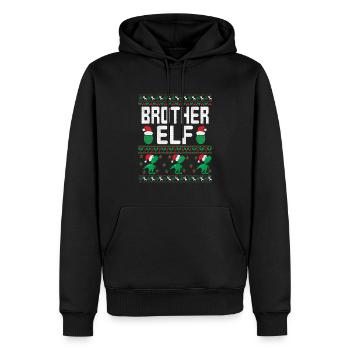 Brother Elf Weihnachts-Outfit - Männer Premium Bio Hoodie - Schwarz - Vorne - Nico (187cm)