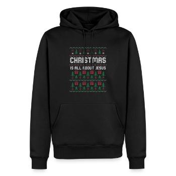 christmas is all about jesus outfit - Männer Premium Bio Hoodie - Schwarz - Vorne - Nico (187cm)