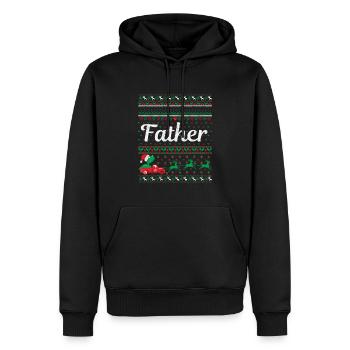 Father Christmas Time - Männer Premium Bio Hoodie - Schwarz - Vorne - Nico (187cm)