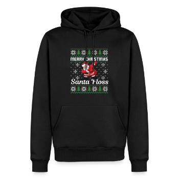 Merry Christmas Santa Floss - Männer Premium Bio Hoodie - Schwarz - Vorne - Nico (187cm)