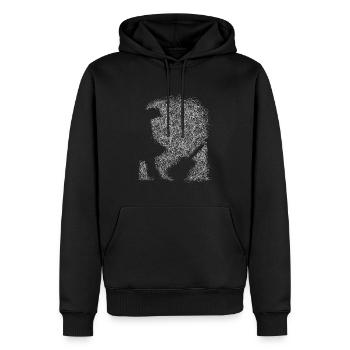 Gitarrenspieler Outfit - Männer Premium Bio Hoodie - Schwarz - Vorne - Nico (187cm)