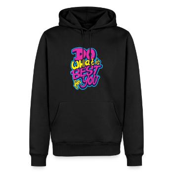 Faites ce qu’il y a de mieux pour vous - Sweat à capuche Premium bio Homme - noir - Devant - Nico (187cm)