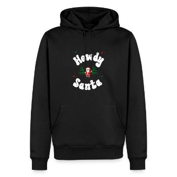 Howdy Santa Weihnachtsoutfit - Männer Premium Bio Hoodie - Schwarz - Vorne - Nico (187cm)
