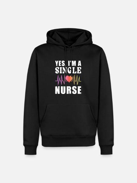 Single Nurse Outfit - Men’s Premium Organic Hoodie - black
