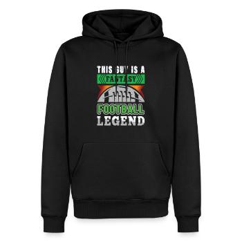 Fantasy Football - Sweat à capuche Premium bio Homme - noir - Devant - Nico (187cm)