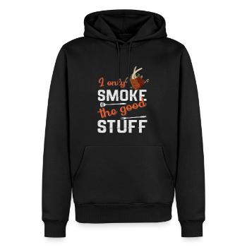 Lustiger Grill-Spruch I Grillen Motiv - Männer Premium Bio Hoodie - Schwarz - Vorne - Nico (187cm)