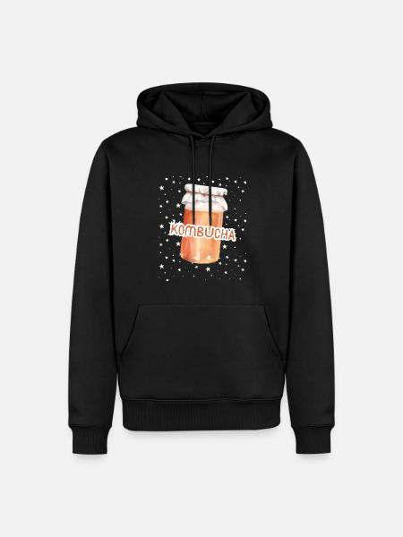 KOMBUCHA JAR Fermented Tea Bottle - Men’s Premium Organic Hoodie - black