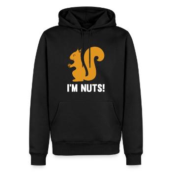 Je suis fou - Sweat à capuche Premium bio Homme - noir - Devant - Nico (187cm)