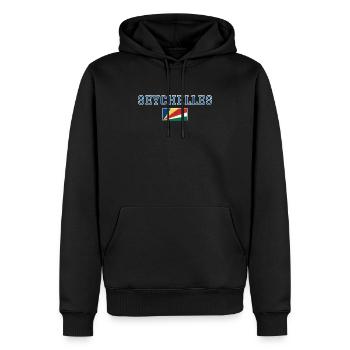 Seychellen - Männer Premium Bio Hoodie - Schwarz - Vorne - Nico (187cm)