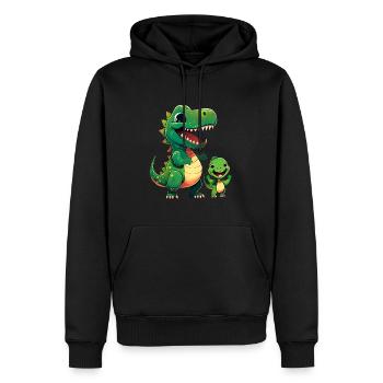 Dinosaur Baby Tyrannosaurus Two Dino T-Rex - Men’s Premium Organic Hoodie - black - Front - Nico (187cm)