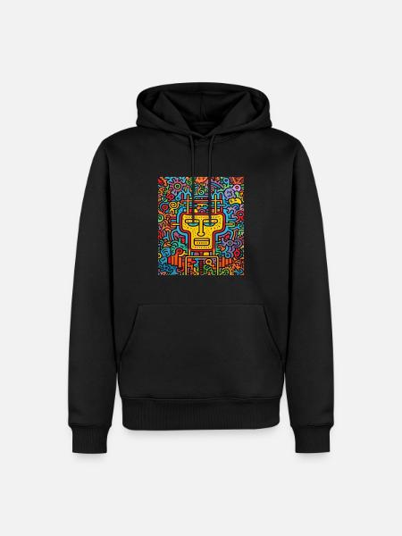 STREET ART SKULL - Men’s Premium Organic Hoodie - black